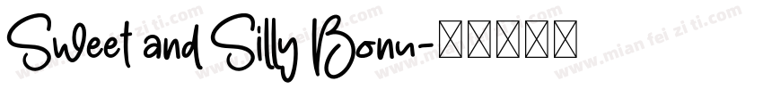 Sweet and Silly Bonu字体转换